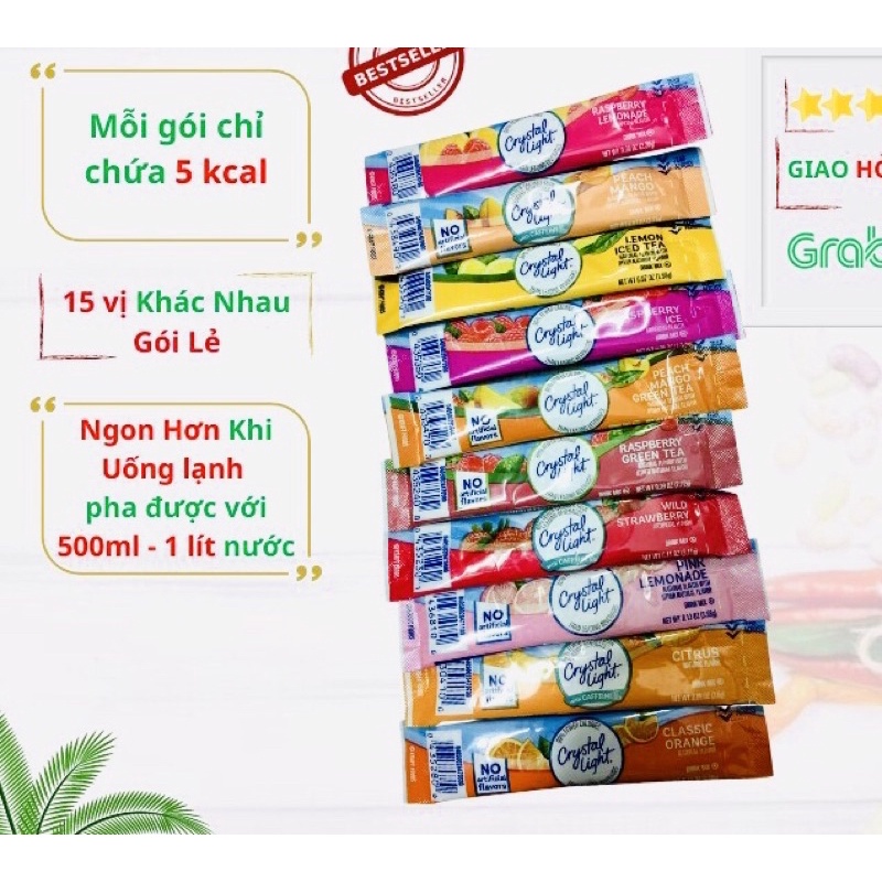 Crystal Light - 1 Gói bột pha nước trái cây không đường