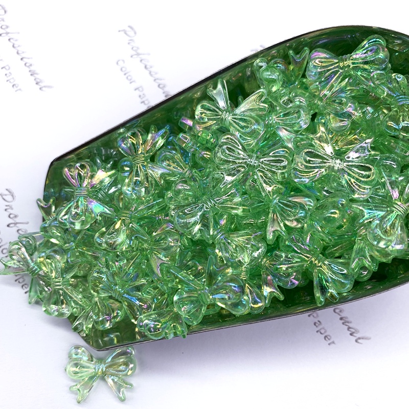 30 Cái / Lốc 15*18mm AB Dream Color Hình Nơ Phụ Kiện Làm Trang Sức Thủ Công