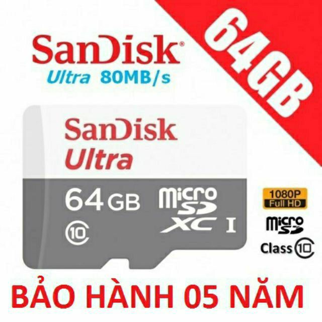 ✅ Thẻ nhớ Micro SD San disk 64GB class 10