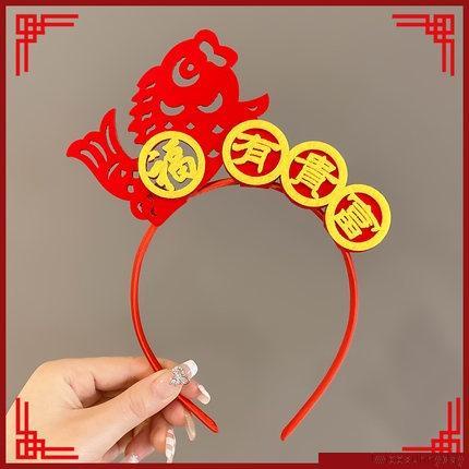 Băng đô cài tóc phong cách Trung Hoa mừng năm mới cho bé gái