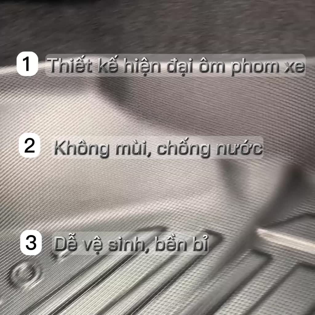 Thảm lót sàn ô tô 5D Ford Ranger/Raptor 2012-2023 đúc nguyên khối TPV/TPE/Viền Dài (3 tấm/Bộ) | BigBuy360 - bigbuy360.vn