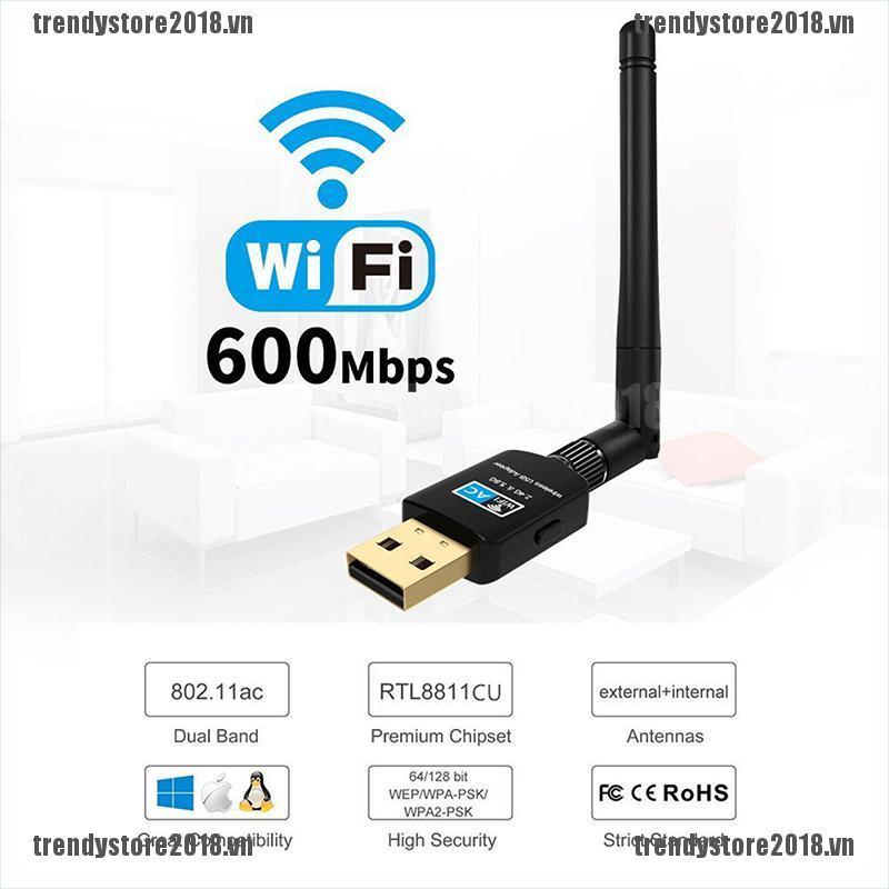 Usb Wifi 600mbps 5.8ghz + 2.4ghz