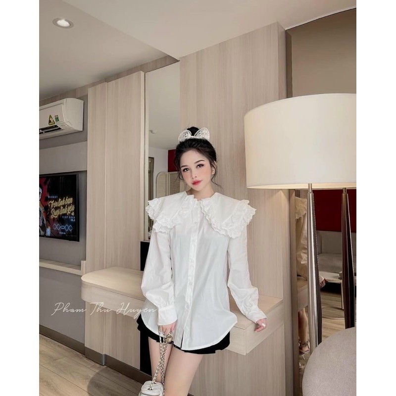 Áo sơ mi tiểu thử cổ bèo 🪵🪵ut