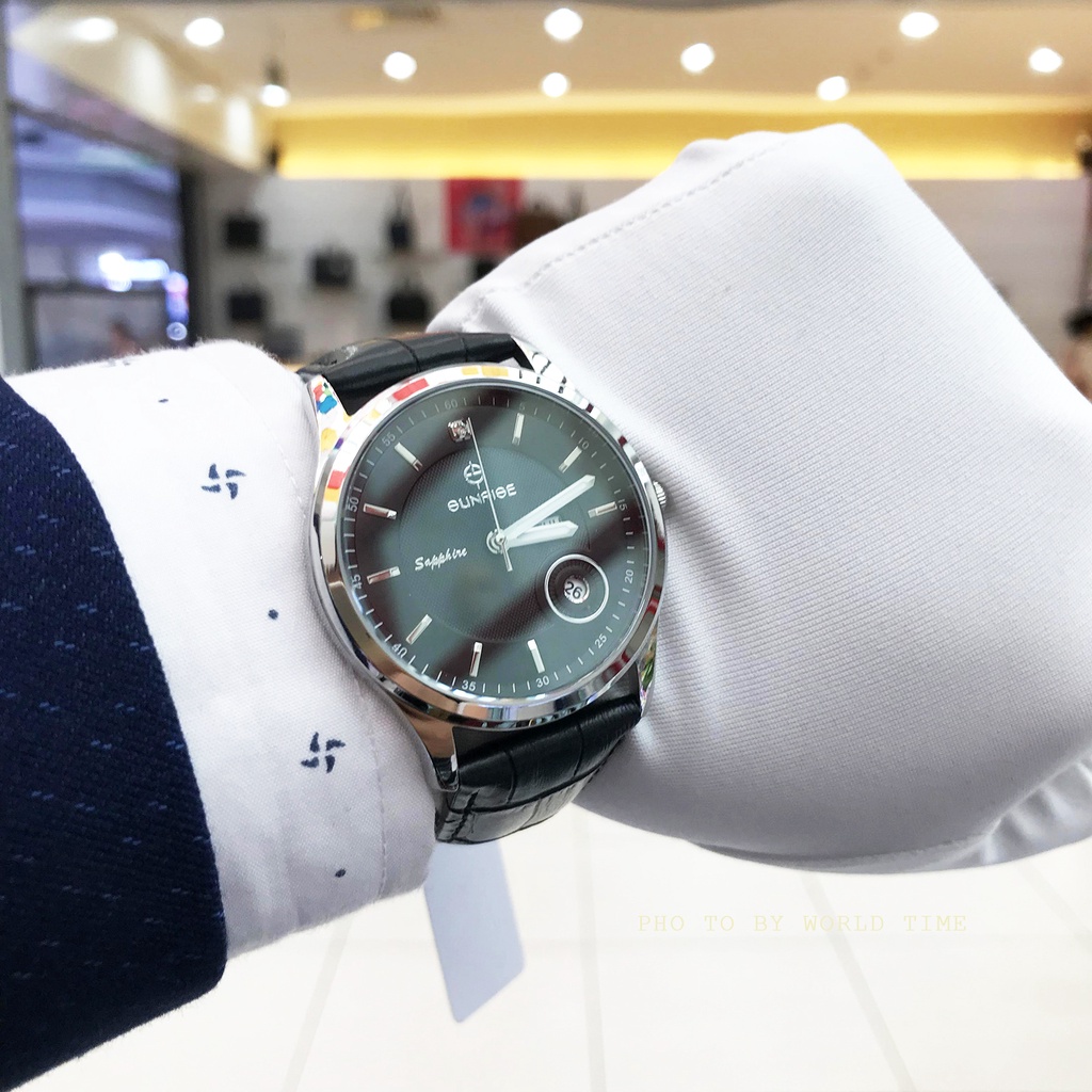 Đồng hồ nam sunrise DM784SWA  chính hãng full box , Mặt kính sapphire chống xước , chống nước bảo hành 3 năm | BigBuy360 - bigbuy360.vn