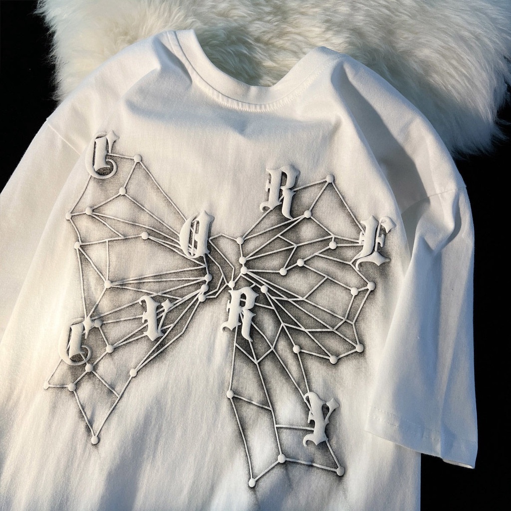 NRVP Áo Thun Mùa Hè Tay Cộc Oversize In Họa Tiết Phong Cách Hàn Quốc Cho Nam / Nữ