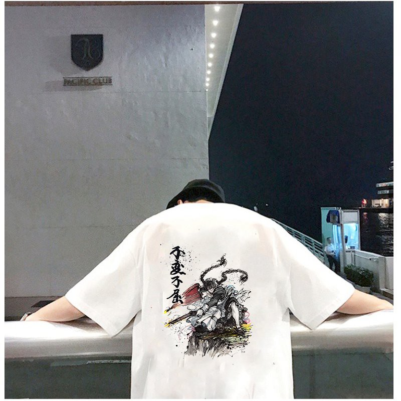Áo thun unisex form rộng phong cách Nhật Bản đẹp độc lạ vải dày mịn 2019T1669