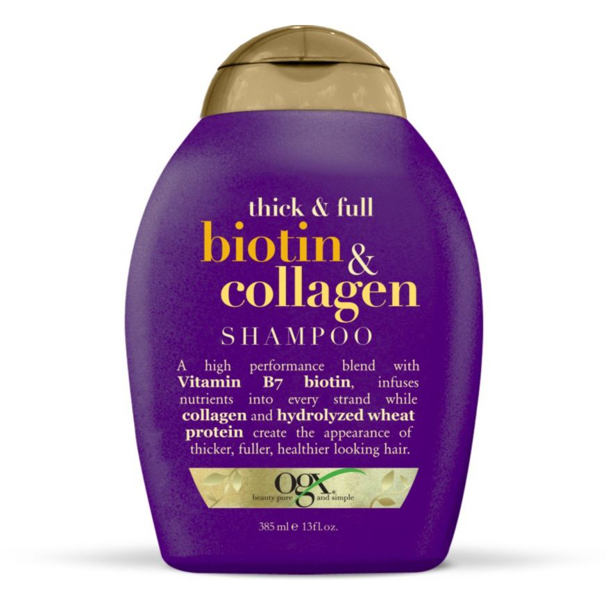 DẦU GỘI Biotin OGX Thick and Full Biotin and Collagen Shampoo 385ml