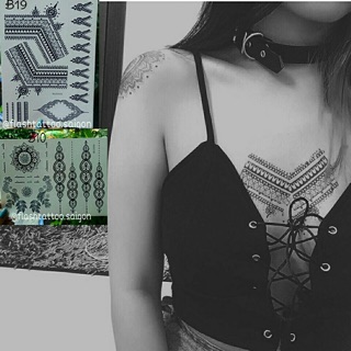 Henna xăm trắng đen