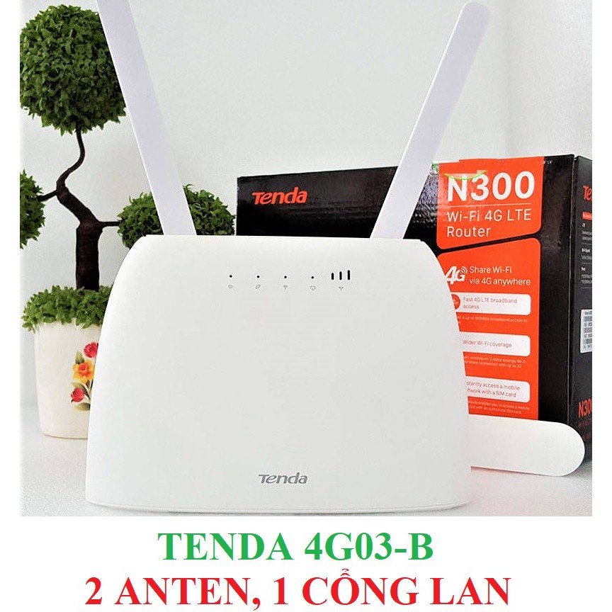 Bộ Phát WIFI 4G / 3G LTE - CP101 MIXIE - 3 Cổng LAN, 1 WAN, 4 ANTEN  TENDA 4G03, Xe Khách, Lắp Camera HUAWEI