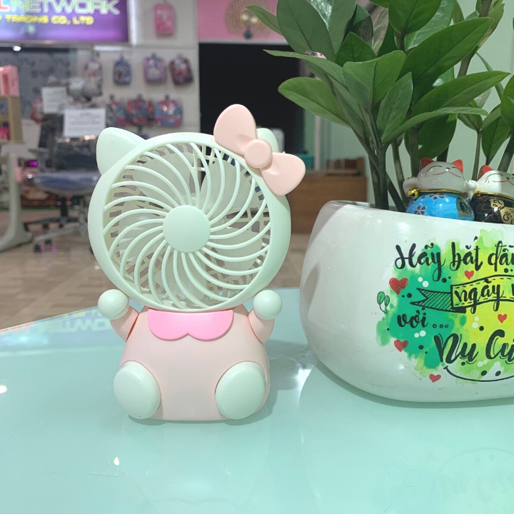 Quạt cầm tay để bàn mini DianDi 01 thiết kế dễ thương sạc usb tích điện