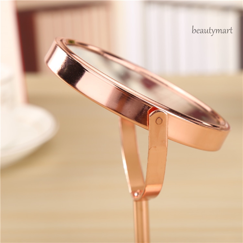 [Hàng mới về] Gương trang điểm 2 mặt phóng đại 1:2 hình oval có chân đỡ tiện lợi