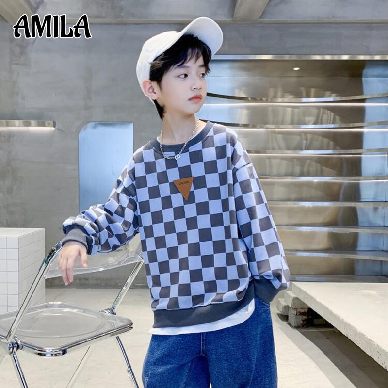 Áo sweater AMILA thời trang xuân thu cá tính cho bé trai