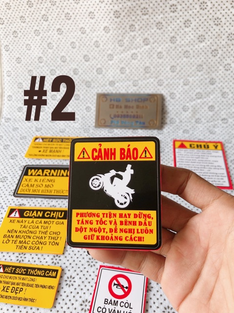 Lẻ 1 cái tem decan cảnh báo