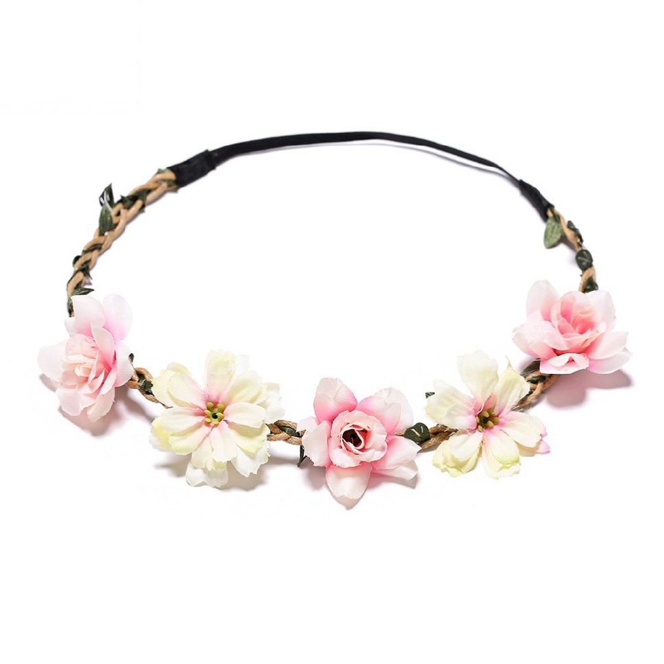 Women Flower Hairband Wedding Floral Headband Hair Garland Girls Crown Wreath