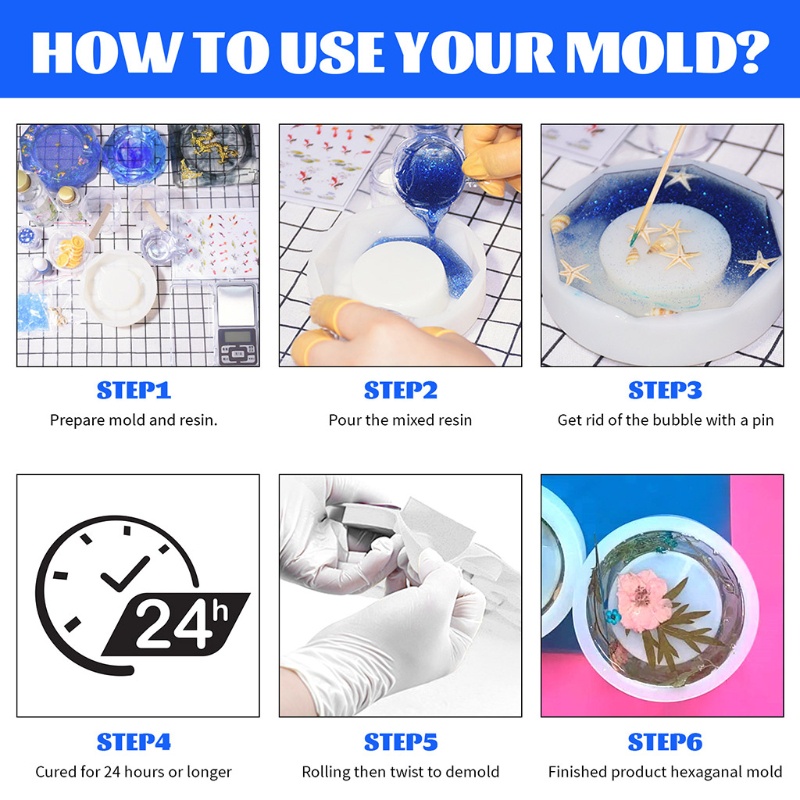 Khuôn Silicone Làm Hộp Đựng Epoxy DIY