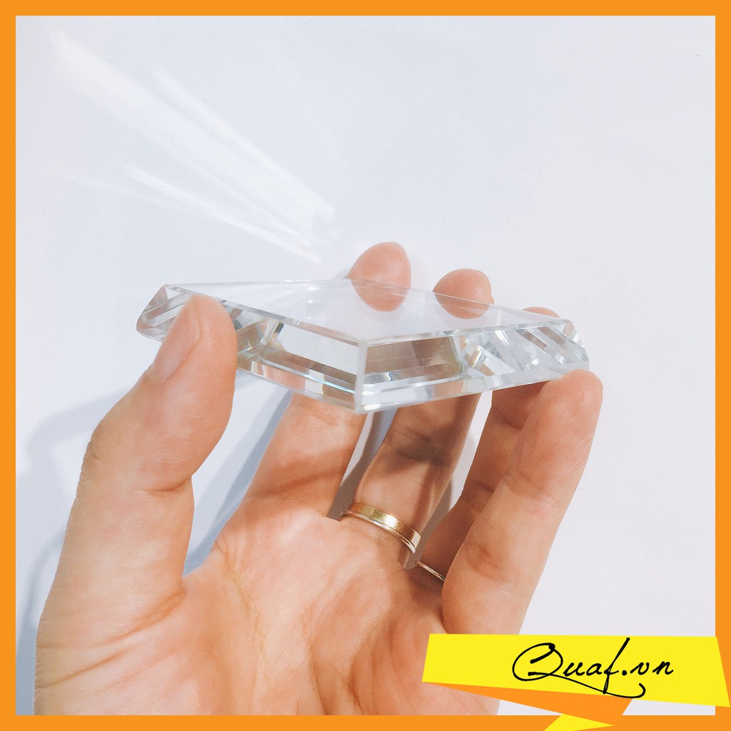 Đế pha lê trưng bày sản phẩm MOON, kích thước 6x1, 8x1, 6x2, 8x2cm