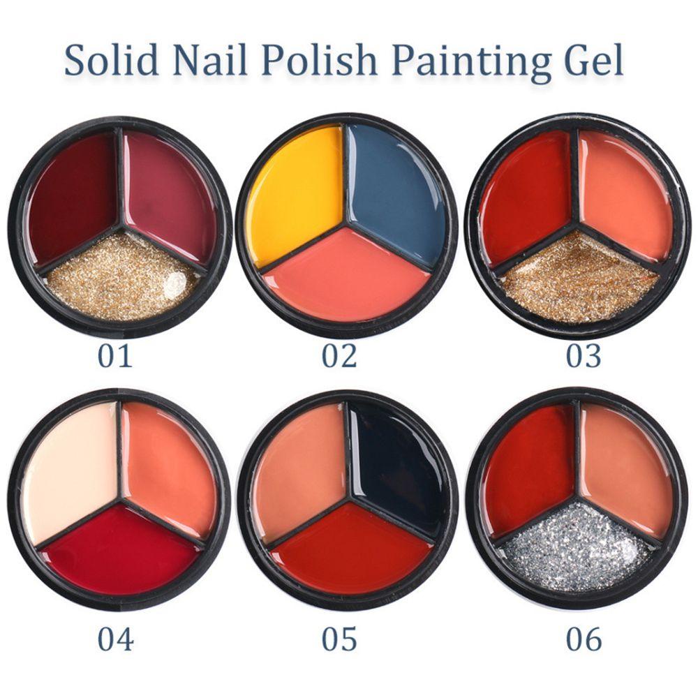 XIANSTORE Hot 3 Colors in 1 UV Nail Gel Reflective Glitter Gel Solid Cream Gel Semi-Permanent Soak Off Varnishes for Manicure Polish