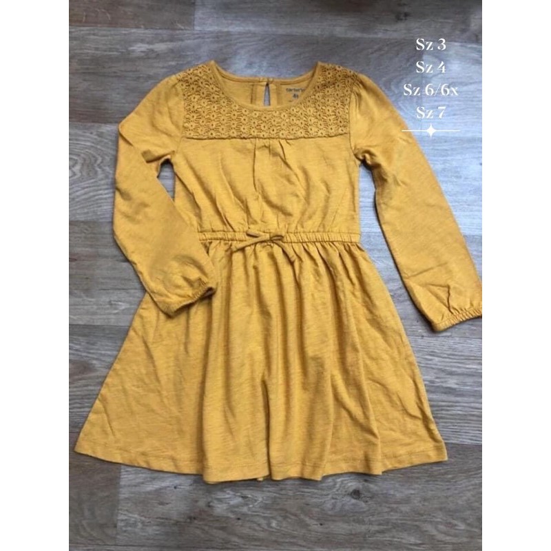 Đầm tay dài bé gái carter vnxk sz 2-7T