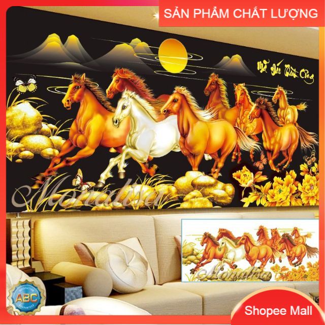 Tranh thêu chữ thập Mã đáo thành công DV6204 kích thước 125*59cm  [Hàng chính hãng]