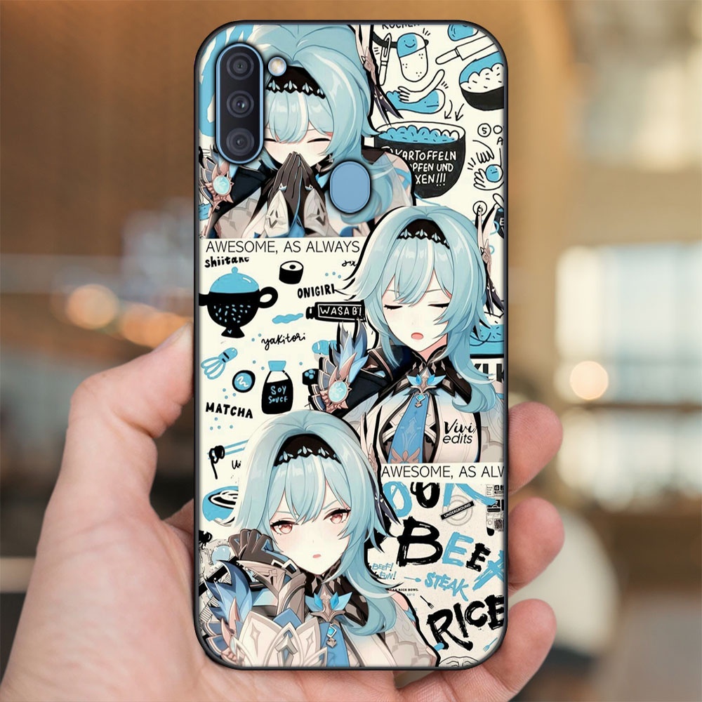 Ốp lưng Samsung A11, M11 viền đen in hình Eula Genshin Impact