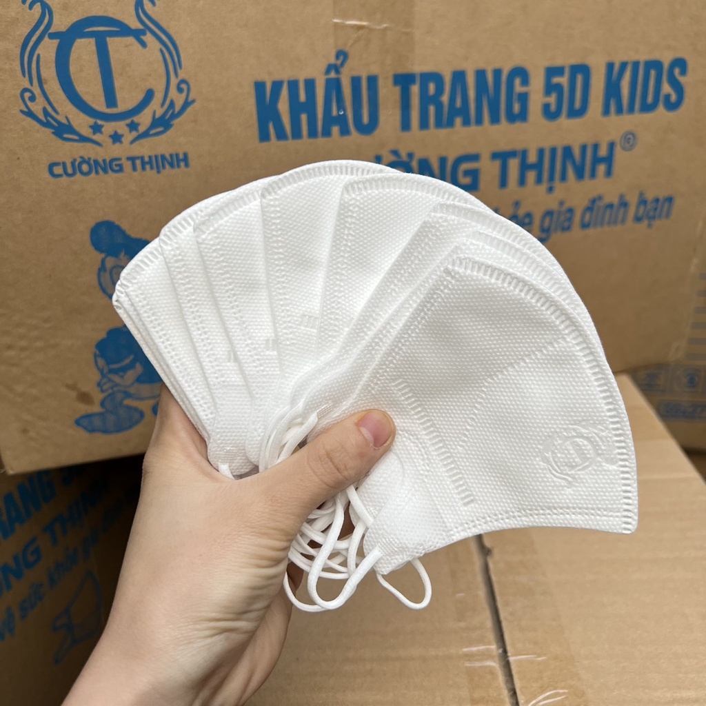 Thùng10 Hộp  Khẩu Trand 5d Kids Cho Bé Trẻ Em Từ 1-5 Tuổi Nhiều Họa Tiết Dễ Thương Quai Đeo chắc chắn