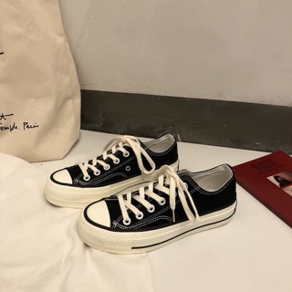 Giày ulzzang thể thao thấp cổ màu đen