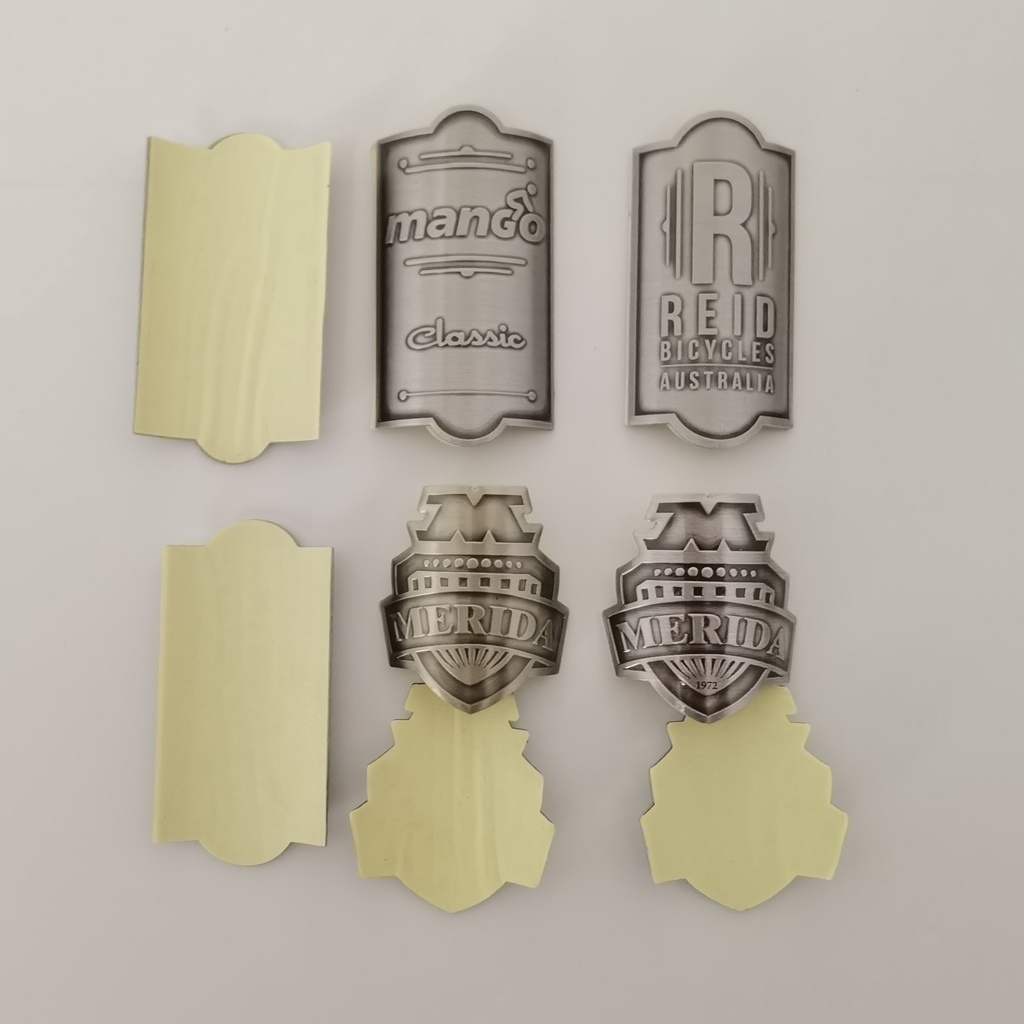 Miếng dán trang trí xe đạp bằng hợp kim nhôm hình biểu tượng xe đạp mới