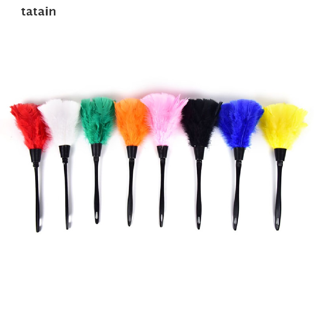 [TAT] Home Office Keyboard Clean Anti Static Turkey Feather Duster Cleaner Brush CVX