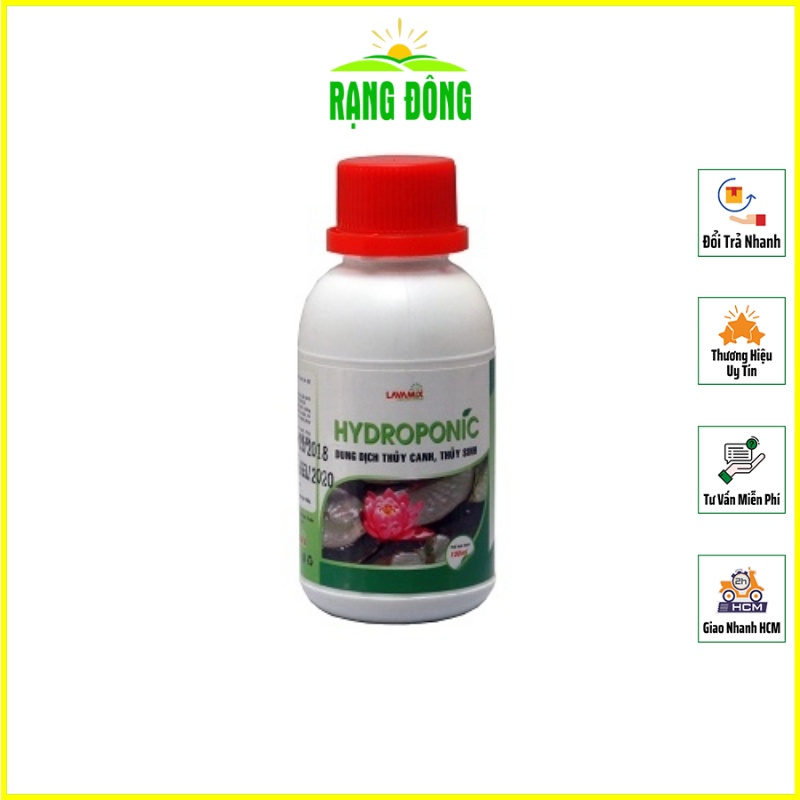 Dung Dịch Thủy Canh Hydroponic - Bổ Sung Dinh Dưỡng Cho Sen, Trồng Rau Thủy Canh (chai 100ml) - Hạt giống Rạng Đông