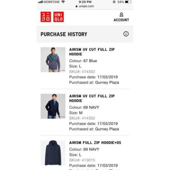 Áo chống nắng Airism nam Uniqlo 2019 ⚡ 🎁  ྇ Xịn ྇