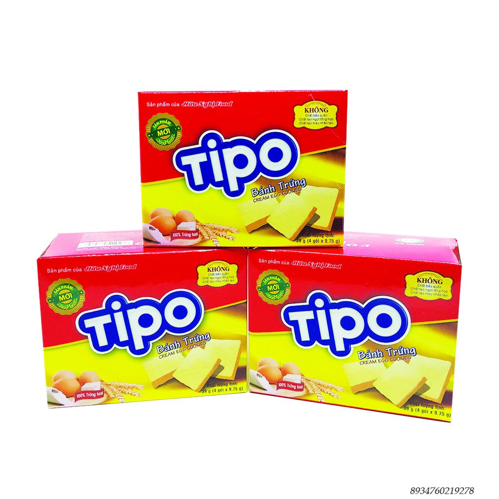 Bánh Trứng Tipo Hữu Nghị Hộp Mini 39gr ( 4gói * 9.75g )