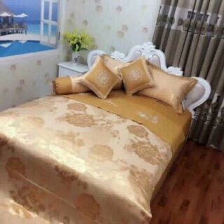 Bộ chăn ga vải gấm