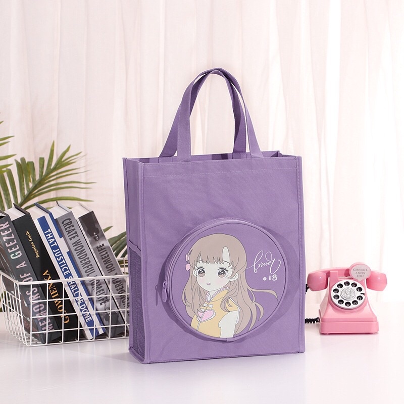 Túi đi học thêm kèm ví đựng bút cho bé trai và bé gái