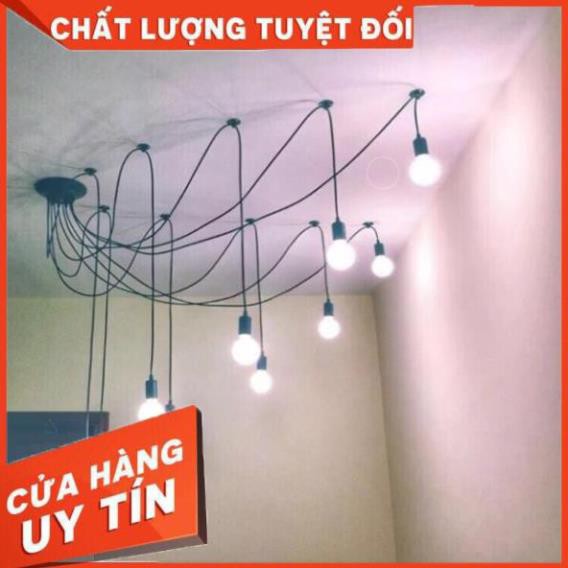 [Giá Rẻ - Uy Tín]  Đèn chùm: Bộ đèn 8 đui /10 đui /15 đui treo trần trang trí quán cafe( chưa gồm bóng)