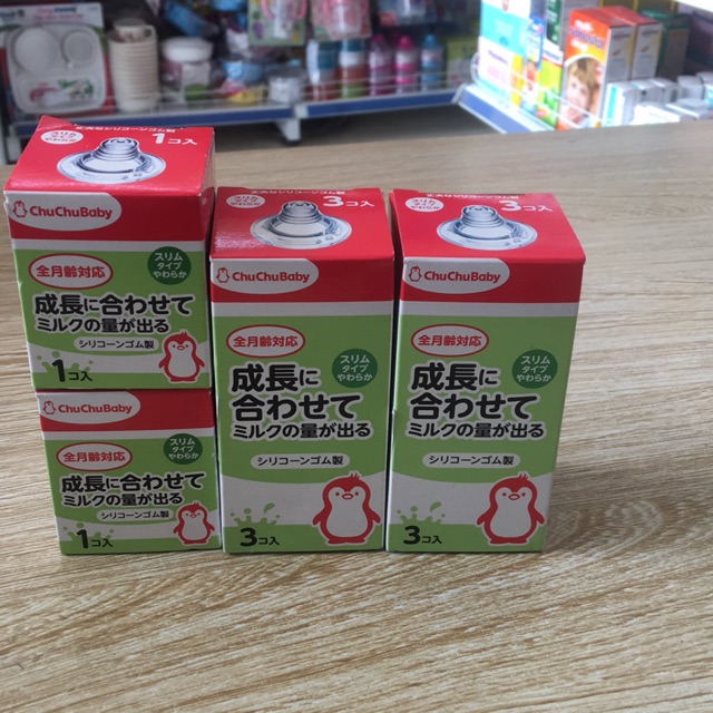 Núm ty chuchubaby cổ hẹp siniconl siêu mềm