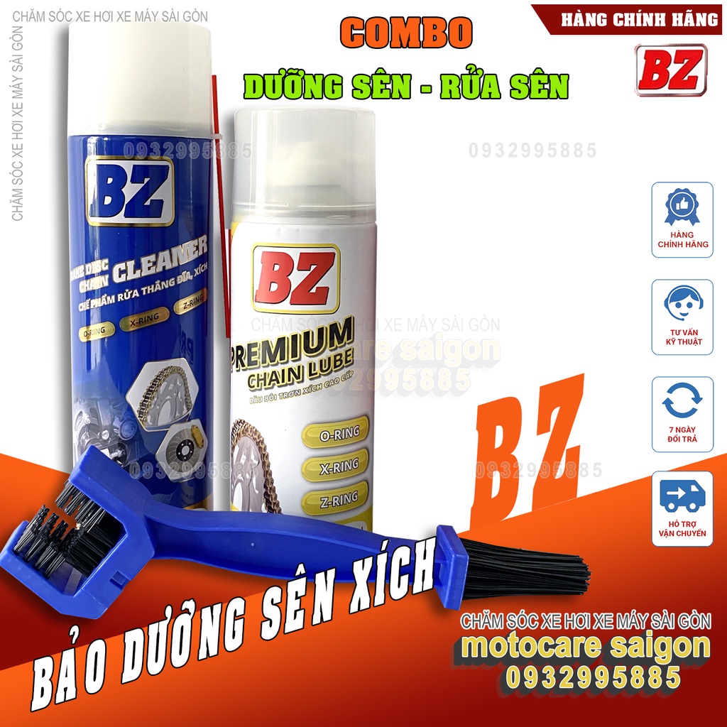 [COMBO CAO CẤP] Dưỡng sên bôi trơn sen BZ Premium 450ml và rửa sên vệ sinh sên BZ 600ml