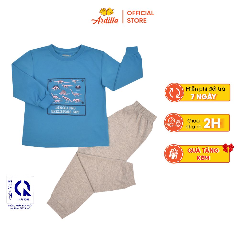 Bộ Quần Áo Thu Đông Bé Trai ARDILLA Màu Sắc Tươi Sáng, Thiết Kế Đơn Giản, Thoải Mái Vận Động Cho Bé 2-9 Tuổi K127BW20