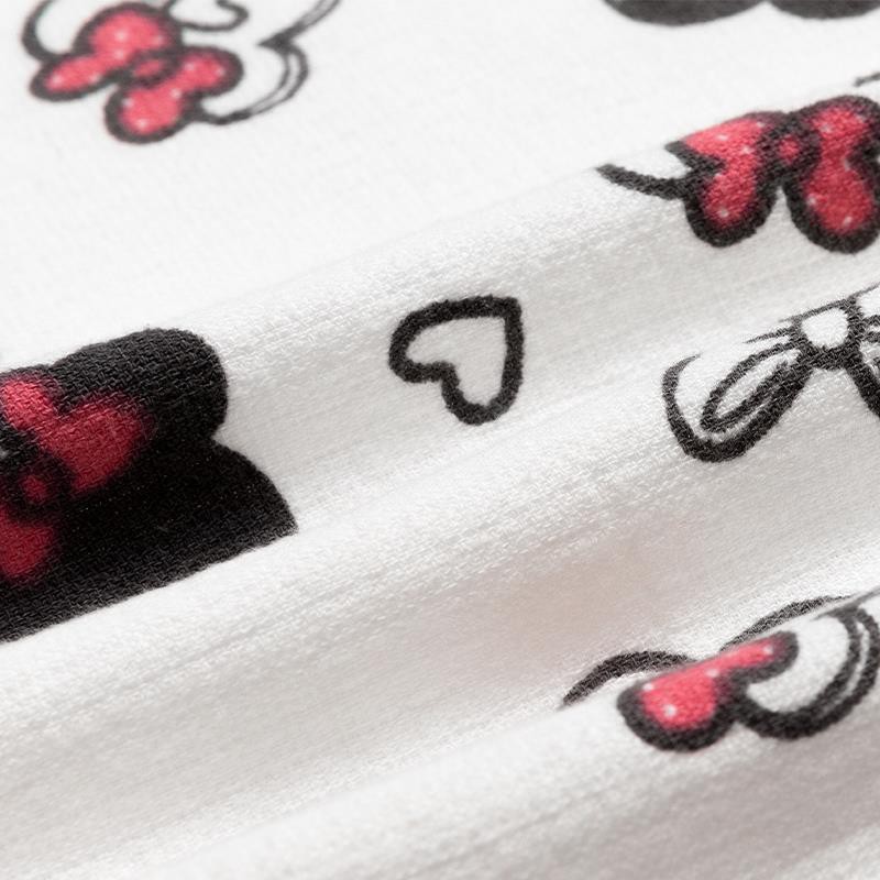 Khăn Tắm Cotton In Hình Mickey Minnie Phong Cách Retro Thoáng Khí Nhanh Khô