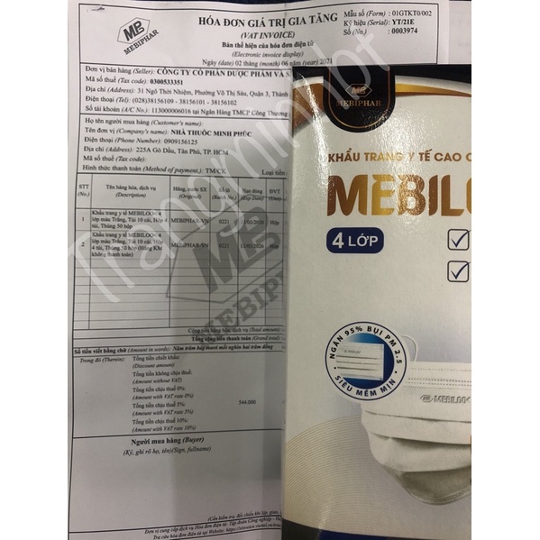 Khẩu Trang y tế cao cấp MEBILOOK