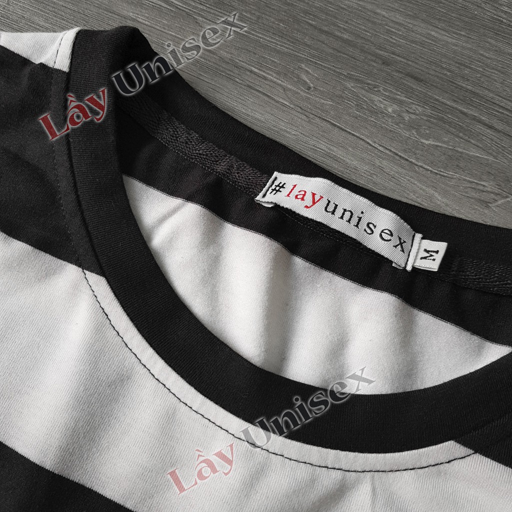 Áo thun sọc ngang bản to nam nữ form rộng unisex | BigBuy360 - bigbuy360.vn