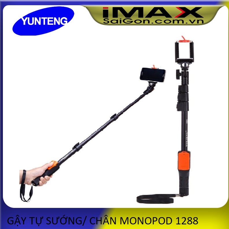 YUNTENG 1288, GẬY TỰ SƯỚNG/ CHÂN MONOPOD YUNTENG 1288, DÙNG CHO GOPRO, MÁY QUAY, ĐIỆN THOẠI, MÁY ẢNH...