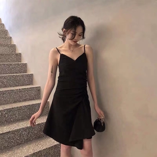 Váy 2 dây eo rúm ly dài V-1126