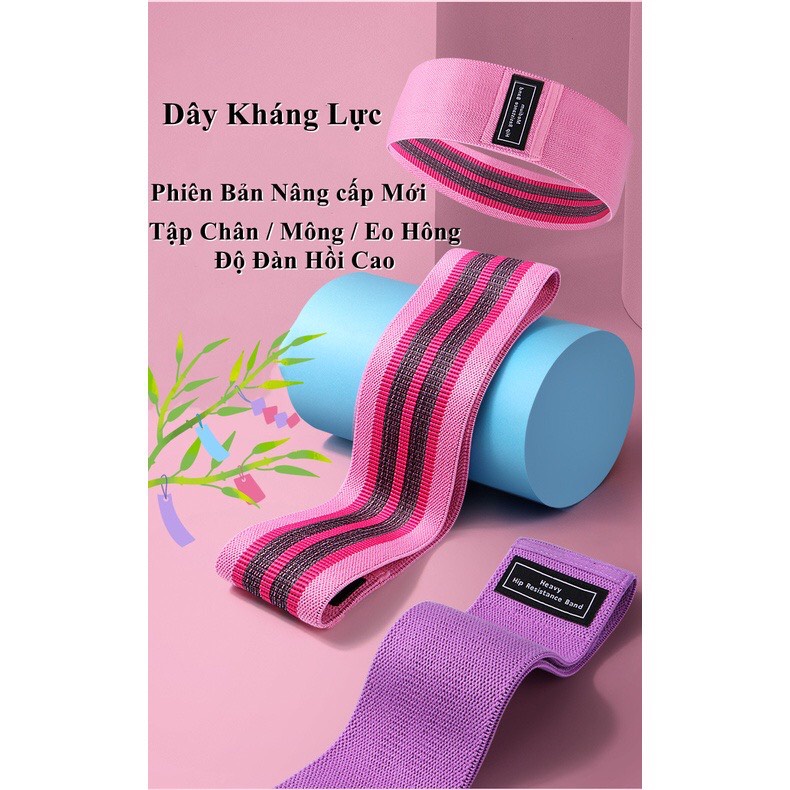 Dây Kháng Lực Tập Gym Dây Mini Band Tập Chân Mông Đùi Bền Chắc Siêu Co Giãn và Đàn Hồi Tốt