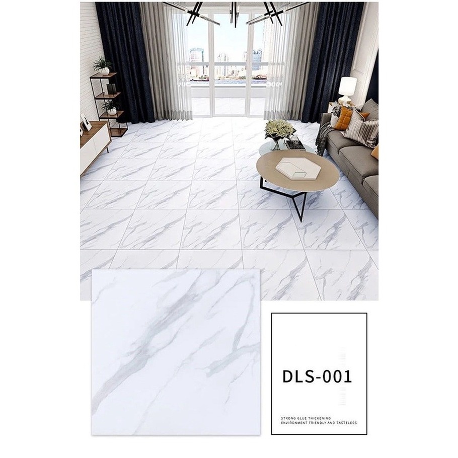 Miếng Dán Sàn Nhà Bằng PVC 30cm Chống Thấm Nước Họa Tiết Vân Đá Cẩm Thạch Độc Đáo Trang Trí Nhà Cửa