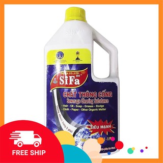 [ HỎA TỐC ] [ Không hiệu quả, trả lại tiền ] Nước thông cống Sifa chai 1.4 lít, thông rác hữu cơ, dầu mỡ trong ống cống