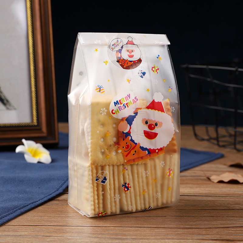 Set 50 túi đựng bánh kẹo phong cách Giáng sinh đáng yêu tiện lợi