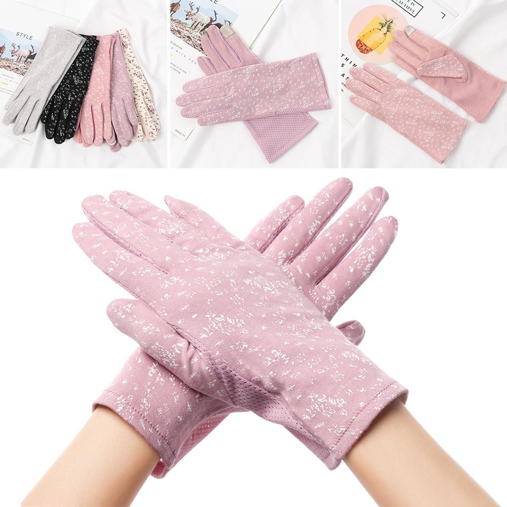 Găng Tay Chống Nắng Bằng Cotton Có Thể Chạm Màn Hình Cảm Ứng