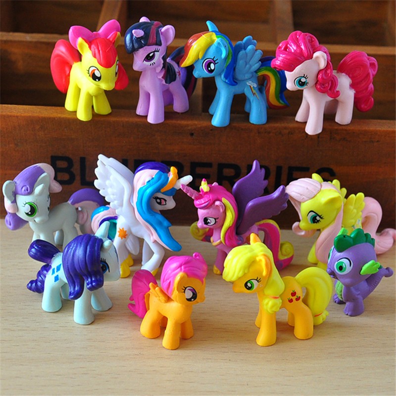 Combo 5 Bộ ngựa Pony 12 con giáp - PONY 6cm (loại to) Set 12 chú ngựa pony quà tặng cho bé