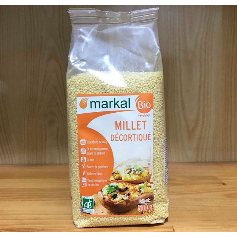 Hạt kê hữu cơ tách vỏ Markal cho bé ăn dặm, hạt nấu cháo, sữa hạt, bữa phụ SAMI KIDS