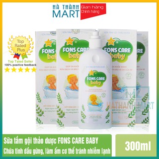 Sữa tắm thảo dược cho bé fons care baby tắm gội thảo dược cho trẻ sơ sinh, sạch hết rôm sảy mẩn ngứa hăm tã (Chai 300ml)